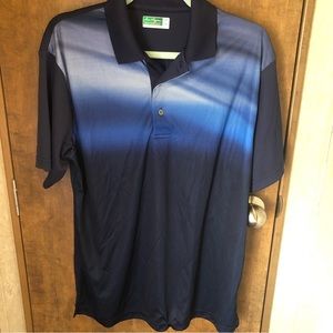 EUC Ben Hogan Performance Golf Polo Polyester Fade in Blue to Black A